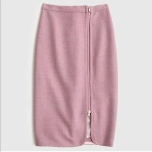 NWT J.Crew Wool zip pencil skirt